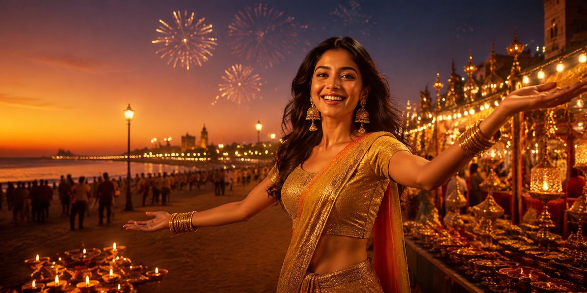 Celebratory Diwali festival cricket betting scene in Chennai