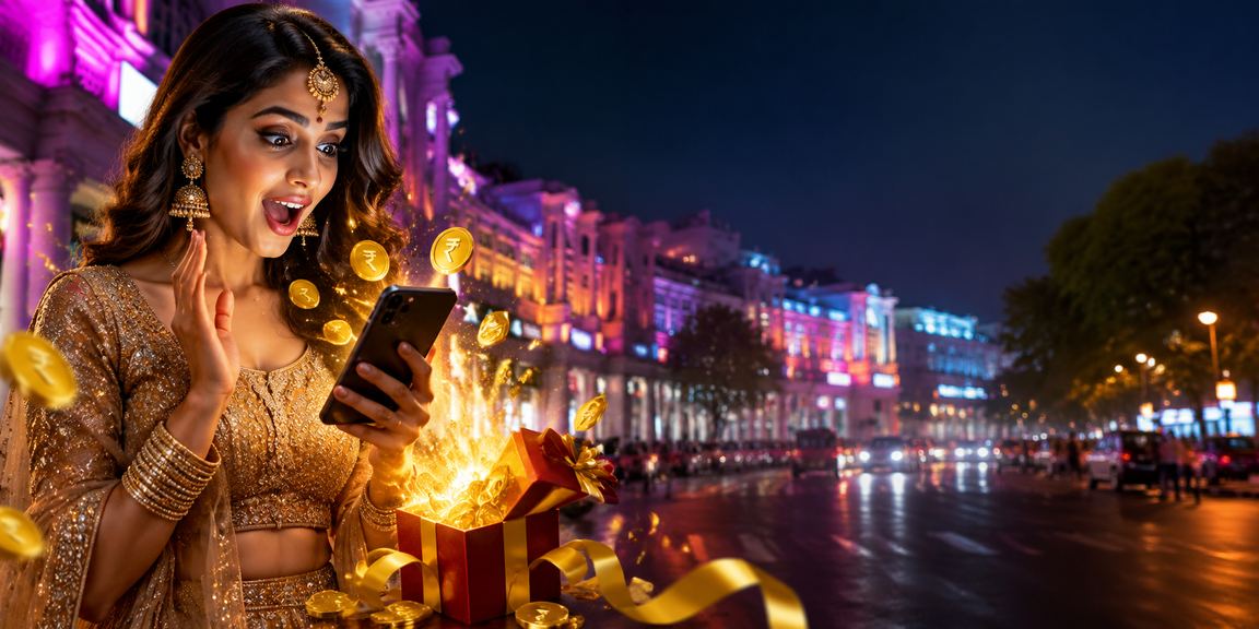 VIP player enjoying mobile casino in Connaught Place Delhi